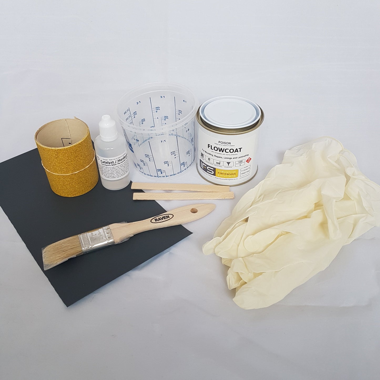 250ml Black Topcoat Gelcoat Repair Kit